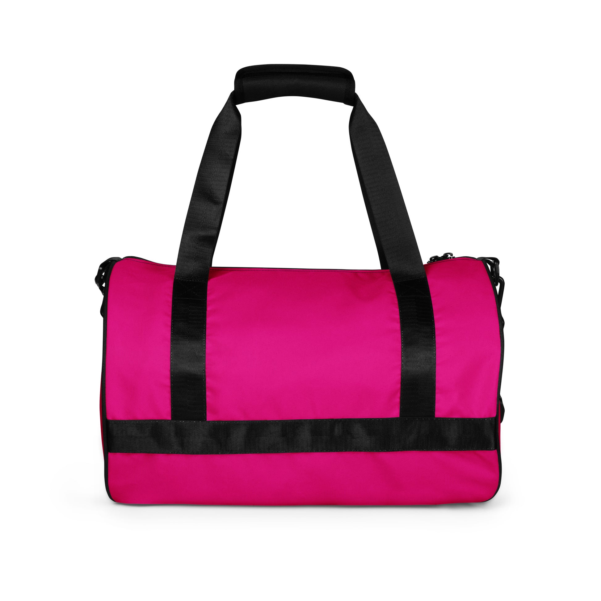 Back of pink gym bag